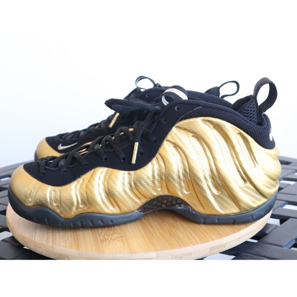 Nike Air Foamposite Pro 624041-701 Metallic Gold Black Men's Size 9.5 Sneakers - Picture 7 of 14